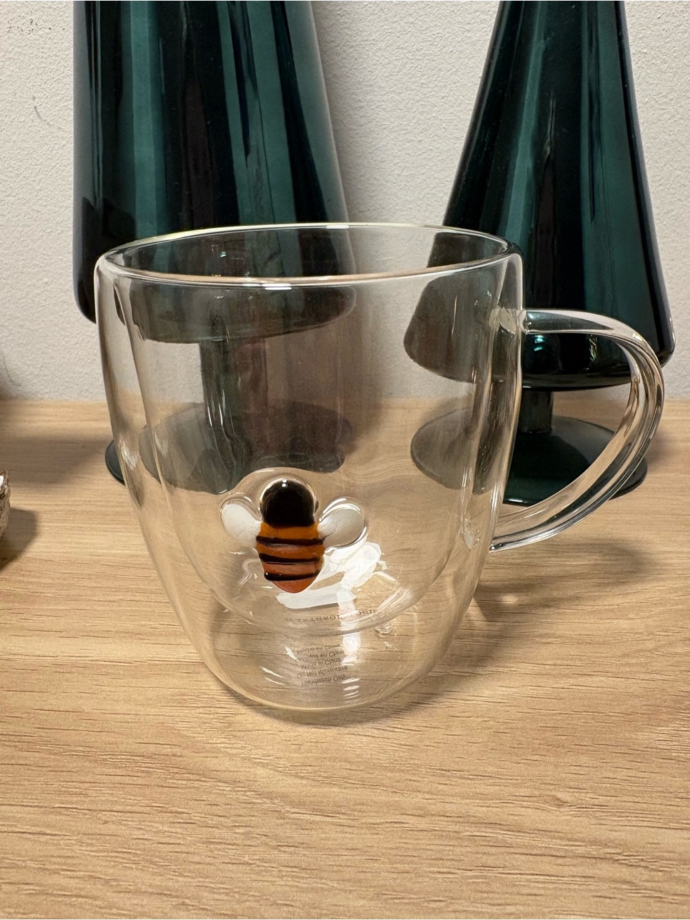 NWT Anthropologie Icon Glass Bee Mug